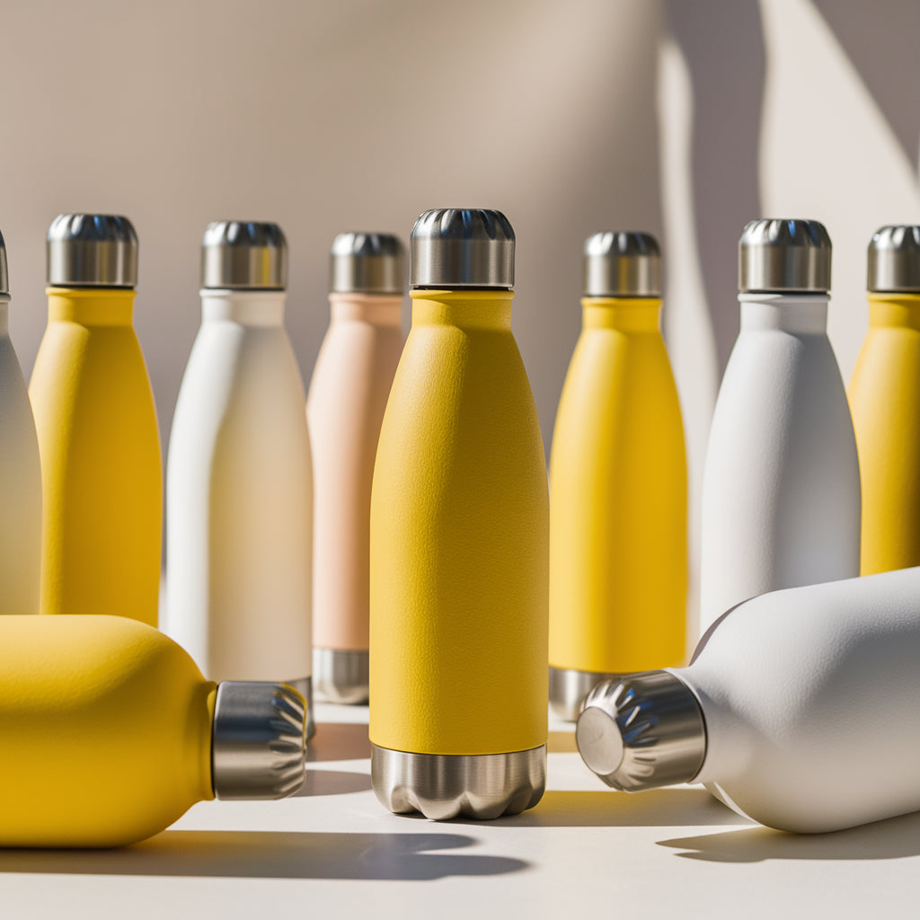 Buy Premium Thermo flask Water Bottles – Vibrant Yellow & White – Keep Drinks Cold All Day