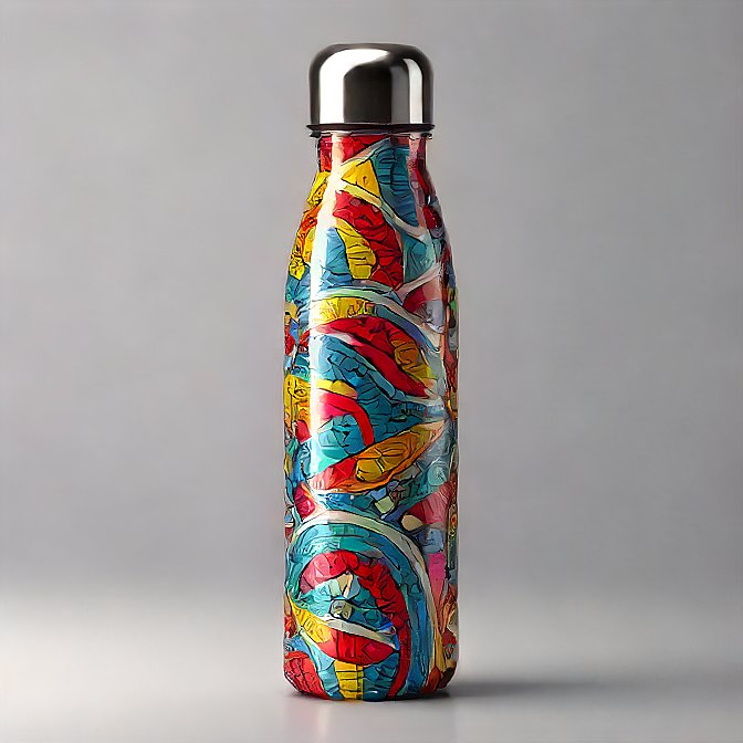 Colorful thermos water bottle for hot and cold drinks