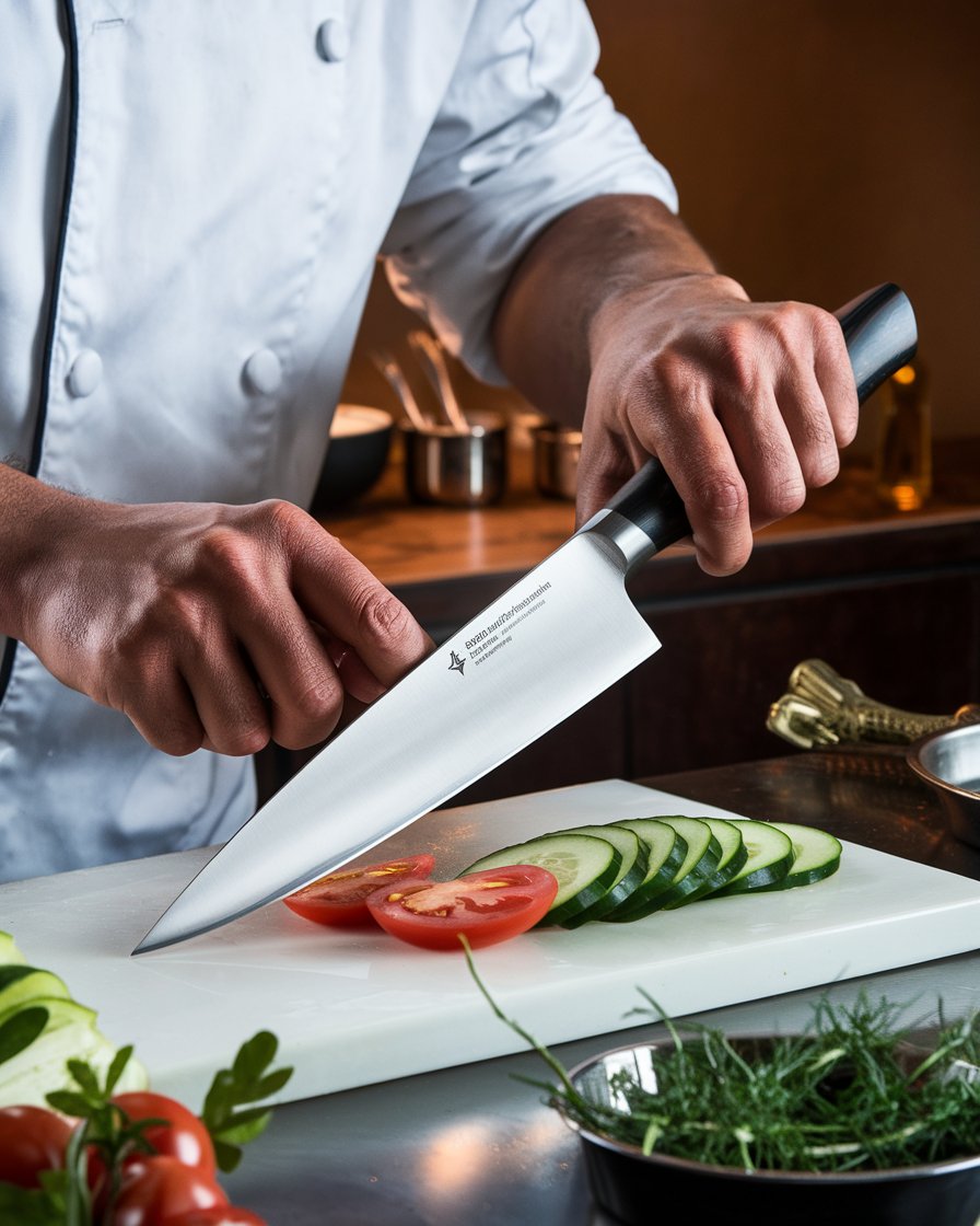 SliceMaster Elite: Precision Stainless Steel Kitchen Knife