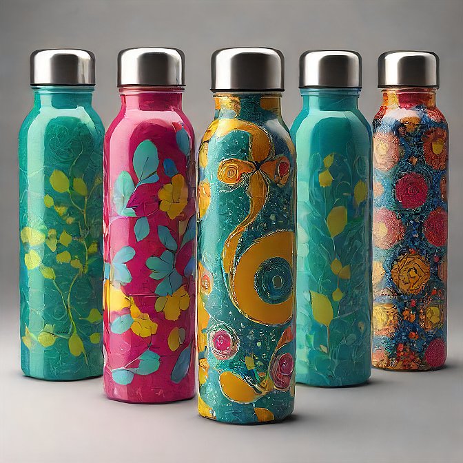 Four Bright and colorful Hot And Cold water bottle for daily hydration. 