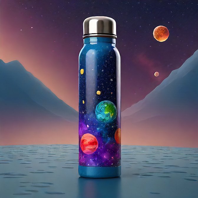 LunarSip Space Edition Insulated Bottle - Stylish Galaxy Print, Long-Lasting Temperature Control